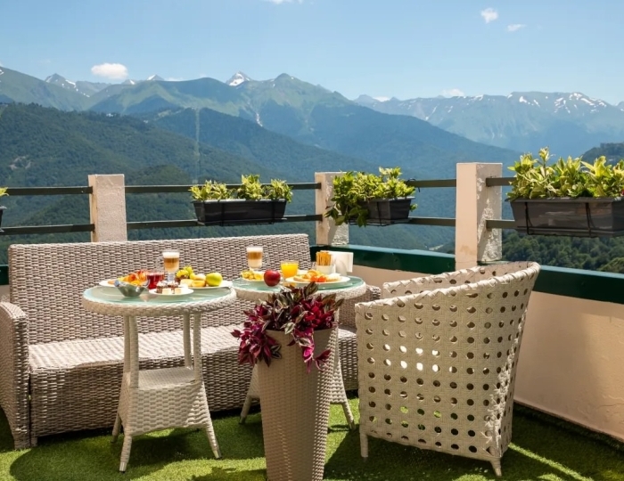 Открытая терраса, 2 этаж - Отель Rixos Krasnaya Polyana Sochi / Риксос Красная Поляна Сочи
